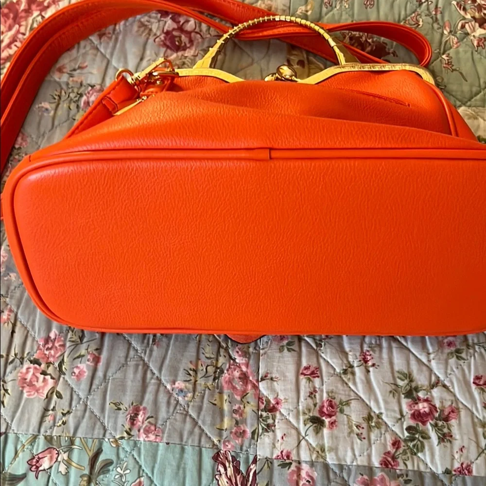 Elegant Orange Floral Women's Bag - Picture 4 of 10